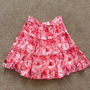 Juicy Couture Silk Floral Tiered Pink Women's Skirt 2